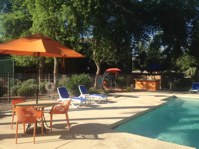 Commercial pool deck furniture