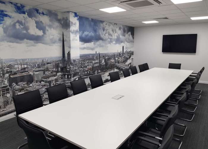 Feature wall in office