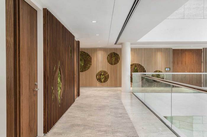 Office waterfall wall
