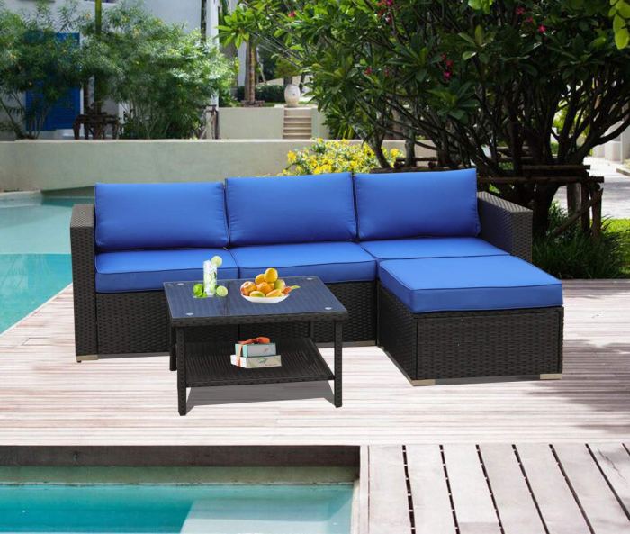 Sofa outdoor sectional sets wicker modern